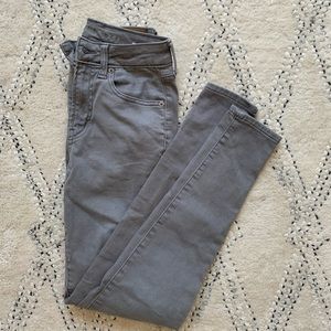 Grey American Eagle Super Stretch Skinny Jeans